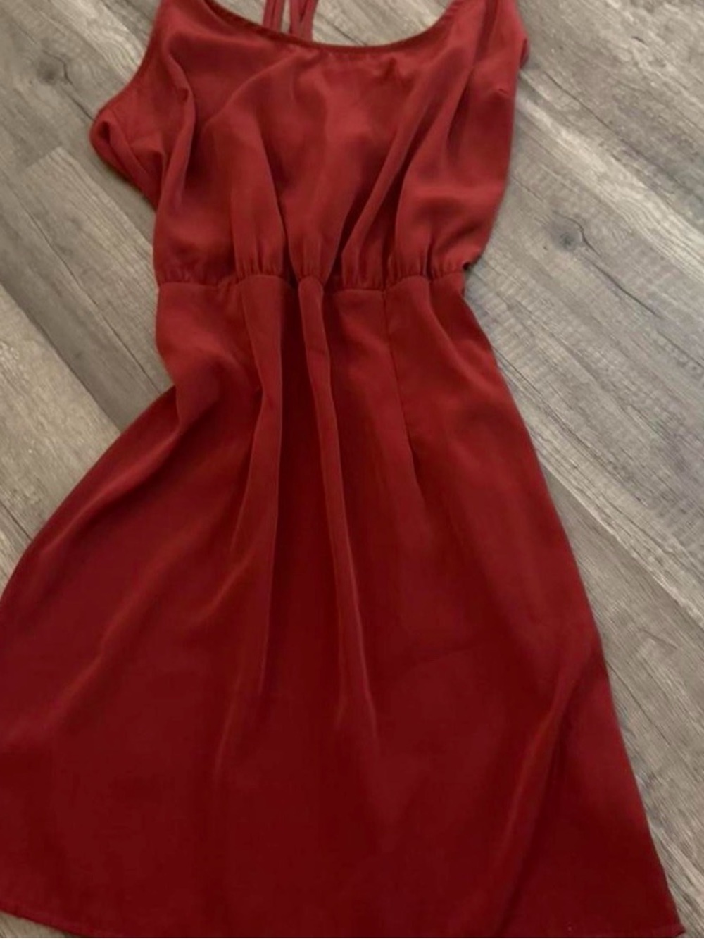 Red Sleeveless Shift Dress - Women